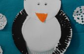 Papier plaat Penguin Craft Project voor kinderen