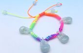 Zelfgemaakte cadeau-ideeën - DIY Rainbow Lock vormige Jade Charms armband For Kids