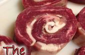 De BaconSteak - vlees gelijmd Bacon Flank Steak Roulade