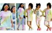DIY regenboog trui jurk + DIY bijgesneden broek geïnspireerd door Rihanna