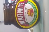 Upcycled Marmite Jar thee licht