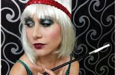 Flapper make-up voor Halloween