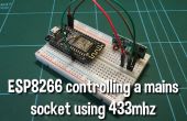 Een ESP8266 met controle stopcontacten met behulp van 433mhz, zender en ontvanger