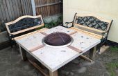 Gepolijst beton Fire Pit tabel