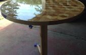 Pallet houten parket cirkel tabel