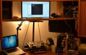 Verstelbare hoogte Monitor voor Stand Up Desk met behulp van Film vergroter nek