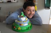 Het maken van Super Mario - Cake van de kindverjaardag Yoshi