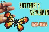 Sleutelhanger met Hama kralen vlinder