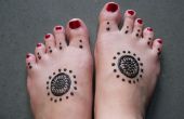 Eenvoudig henna ontwerp voor voeten