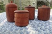 Kruid potten op een hout-draaibank