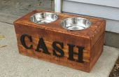 Pallet hout Dog Bowl Stand