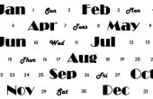 Afdrukbare eeuwigdurende kalender
