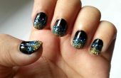 DIY Glitter Tip Nails