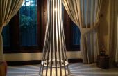 Eenvoudig elegante Slat Wood vloerlamp