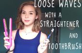 Losse golven met een Straightener en tandenborstel