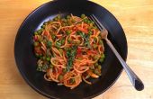 Spaghetti Marinara met erwten & kappertjes - Vegan & glutenvrij