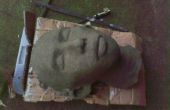 Uw eigen concrete hoofd standbeeld (met behulp van papier schimmel)