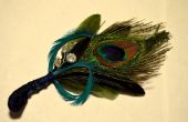 Peacock feather corsages