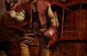 Gebouw "De bloedige Hero" een marionet van de superheld Steampunk