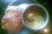 Dal Tadka en Poori (gefrituurde Indiase brood)-Zuid-Indiase stijl met aangepaste twist! 