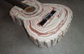 "Spek liefde Blues" op een bacon-gitaar