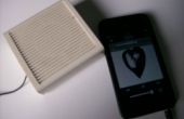 Retro mono luidspreker loopt off van Ipod-batterij