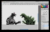Laser gesneden Godzilla vs MechaGodzilla Stencil
