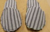 Upcycled Slippers gemaakt van granen dozen en restjes