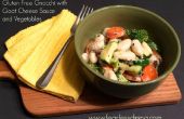 Gluten vrije Gnocchi met geiten kaassaus en groenten