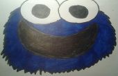 Hoe hoe teken je een cute Cookie Monster, en kleur stappen