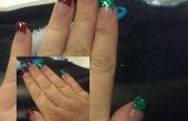 Glitter kerst acryl nagels