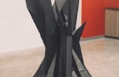 Kartonnen sculptuur uit 3D-Model