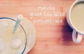 Maak een Matcha Groene thee Latte concentraat (voor klassieke hete Latte, Iced Latte, en Blended Frappé!) 