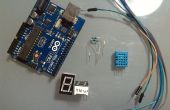 Arduino - twee 7 LED segmenten + DHT11 temperatuur & vochtigheid sensor