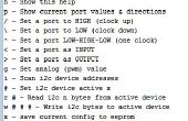 Arduino opdrachtregelprogramma "MiniPirate"