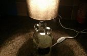 Een fles recycling in een Lamp