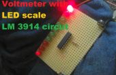 Voltmeter met LED schaal LM 3914 circuit