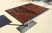 Rustieke salontafel van oude plank (totale kosten $28)