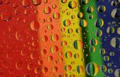 Regenboog waterdruppels foto
