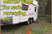 Marker vlaggen voor het omkeren van de auto/aanhanger veilig