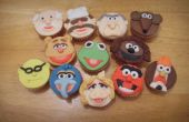 Muppet gezicht cup cakes
