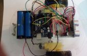 Arduino robot verplaatsen voorwaarts en achterwaarts met HC-SR04 en L293D
