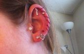 Gestikte oor, earring alternatief