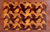 Maken van een M.C.Escher "Gevleugelde leeuw" einde graan snijplank