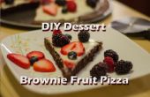 DIY Dessert Brownie Fruit Pizza