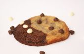 Halve & helft chocolade Chip Cookies Brownie (Brookies)