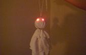 Halloween opknoping ghost met gloeiende LED ogen