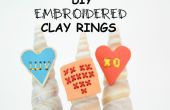 DIY geborduurde Clay ringen