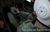 Volledige schaal Fighter Jet Cockpit van karton