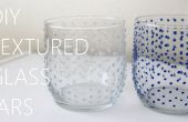 DIY GETEXTUREERDE glazen potten